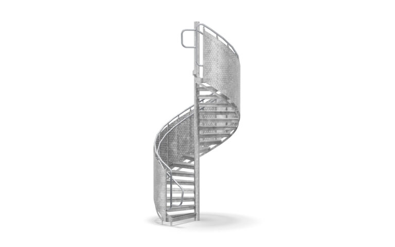 Spiraltrapp Rekkverk Plate