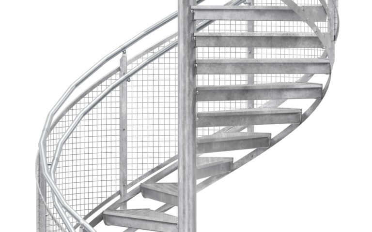 Spiraltrapp Rekkverk Nett