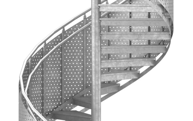 Spiraltrapp Rekkverk Plate