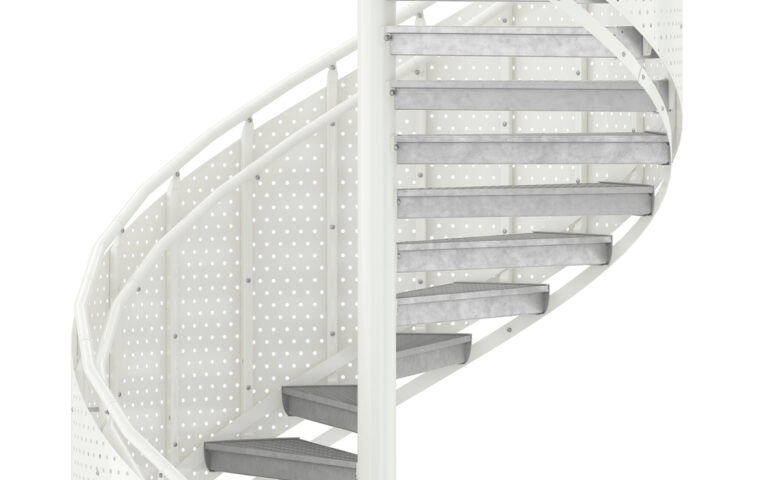Spiraltrapp Rekkverk Plate
