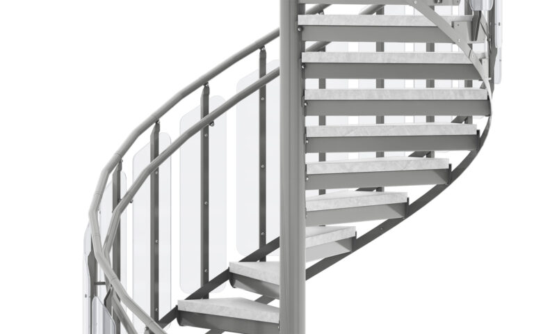 Spiraltrapp Rekkverk Glass